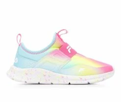 New ๐ Girls' Fila Little Kid & Big Kid Landbuzzer Marble Running ๐ Shoes Pink/Ylw/Blue โ
