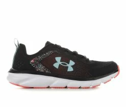 Best deal 🛒 Girls' Under Armour Big Kid Assert 9 Running 👟 Shoes Blk/Wht/Blue 🛒