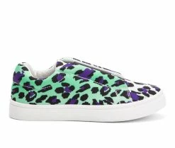 Deals โญ Girls' Olivia Miller Little Kid & Big Kid Purple Dew Slip-On ๐ Sneakers Multi Leopard ๐งจ