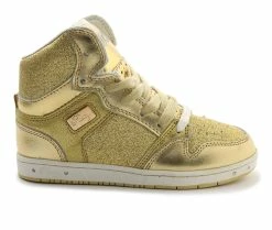 Hot Sale ⭐ Girls' Pastry Toddler & Little Kid Glam Pie Glitter 👟 Sneakers Gold ❤️