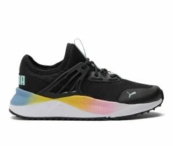 Cheap 🤩 Girls' Puma Little Kid Pacer Future Rainbow Running 👟 Shoes Blk/Grn/Cantalo ❤️