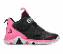 Best Pirce 😀 Girls' Shaq Little Kid & Big Kid Composite 🏀 Basketball 👟 Shoes Black/Pink 🌟