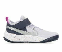 Promo 🎉 Girls' Nike Little Kid & Big Kid Team Hustle D10 SE 🏀 Basketball 👟 Shoes Purple/Slvr/Blu 💯
