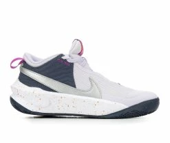 Cheap ๐ Girls' Nike Big Kid Team Hustle D10 Special Edition ๐ Basketball ๐ Shoes Purple/Slvr/Blu ๐