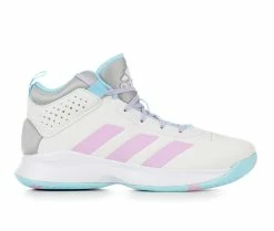 Coupon โ Girls' Adidas Little Kid & Big Kid Cross 'Em Up Wide Width ๐ Basketball ๐ Shoes Wht/Lilac/Grey ๐
