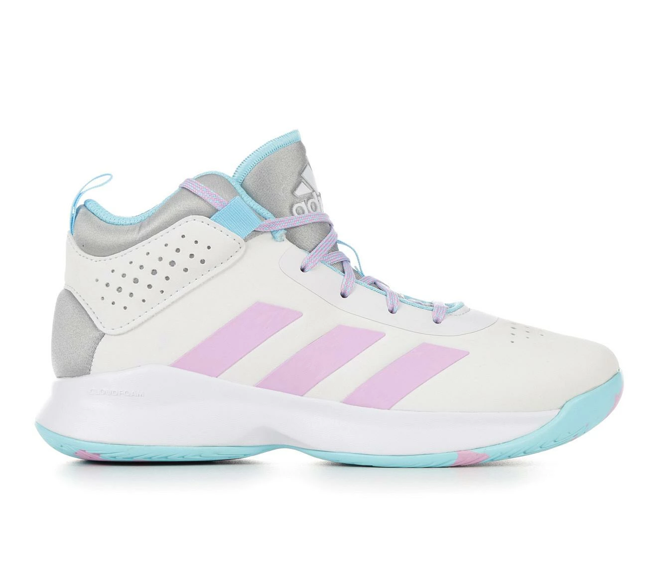 Coupon โ Girls' Adidas Little Kid & Big Kid Cross 'Em Up Wide Width ๐ Basketball ๐ Shoes Wht/Lilac/Grey ๐