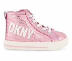 Top 10 ๐ Girls' DKNY Toddler Hannah Sequin High Top ๐ Sneakers Blush ๐