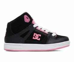 Buy 😍 Girls' DC Little Kid & Big Kid Pure High-Top Skate 👟 Shoes Black/Pink 🌟