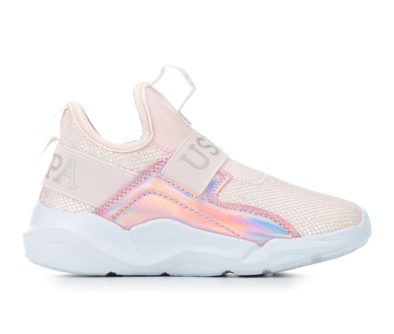 Outlet ๐ฅ Girls' US Polo Assn Little Kid & Big Kid Amet Slip-On ๐ Sneakers Blush/Silver โจ - Image 2