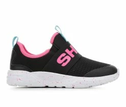 Flash Sale ⭐ Girls' Shaq Little Kid & Big Kid Verse Slip-On Running 👟 Shoes Blk/Pink/Aqua 🌟