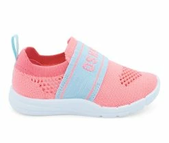 Budget 🎉 Girls' OshKosh B'gosh Toddler & Little Kid Powell Slip On 👟 Sneakers Coral 🤩