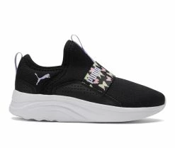 Best Sale ๐ Girls' Puma Little Kid Soft Sophia Slip On Butterfly Running ๐ Shoes Black/Lavendar ๐ฅฐ