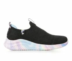 Flash Sale 😍 Girls' Skechers Little Kid & Big Kid Ultra Flex 3.0 Cooltastic Slip-On 👟 Sneakers Black Multi 🤩