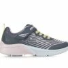 Discount ⌛ Girls' Skechers Little Kid & Big Kid Microspec Running 👟 Shoes Charcoal/Pink 💯