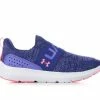Discount 😀 Girls' Under Armour Big Kid Surge 3 Slip-On Running 👟 Shoes Blue/Violet/Pnk ⭐