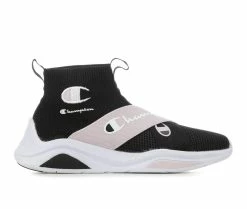 Buy ๐ฅฐ Girls' Champion Big Kid Legend X Strap Slip-On Running ๐ Shoes Blk/Wht/Orchid ๐