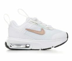 Outlet ✔️ Girls' Nike Infant & Toddler Air Max Interlock Slip-On Running 👟 Shoes Wht/Bronze/Mint ⌛