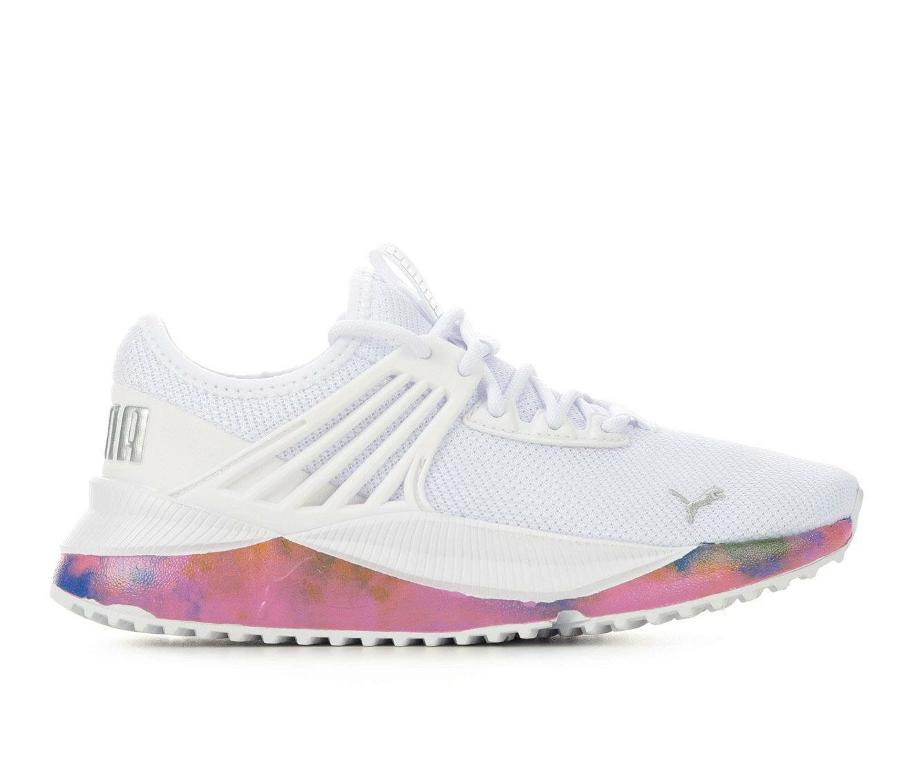 Budget โจ Girls' Puma Big Kid Puma Pacer Future Bleached Running ๐ Shoes White/Multi ๐งจ