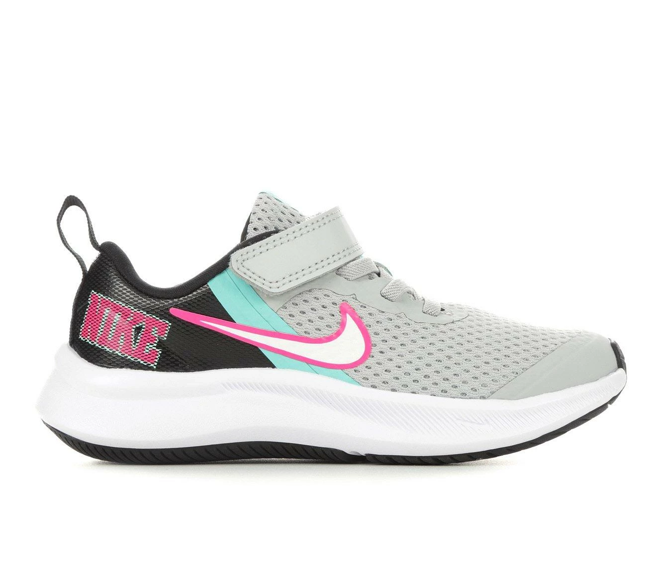 Hot Sale โ๏ธ Girls' Nike Little Kid Star Runner 3 Special Edition Sustainable Running ๐ Shoes Gry/Wht/Blk/Pnk ๐ฅฐ - Image 2