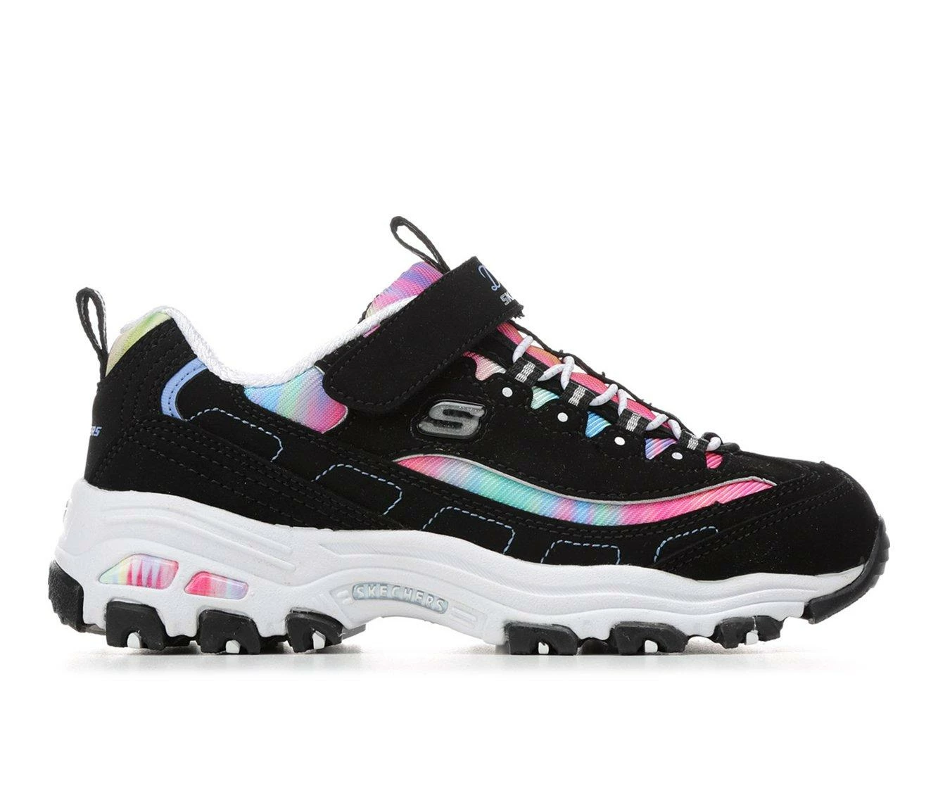 Top 10 ๐ Girls' Skechers Little Kid & Big Kid D'Lites Strap Running ๐ Shoes Black/Multi ๐คฉ - Image 2
