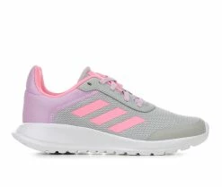 New ✨ Girls' Adidas Little Kid & Big Kid Tensaur Run 2.0 Running 👟 Shoes Grey/Pink/Lilac 🥰