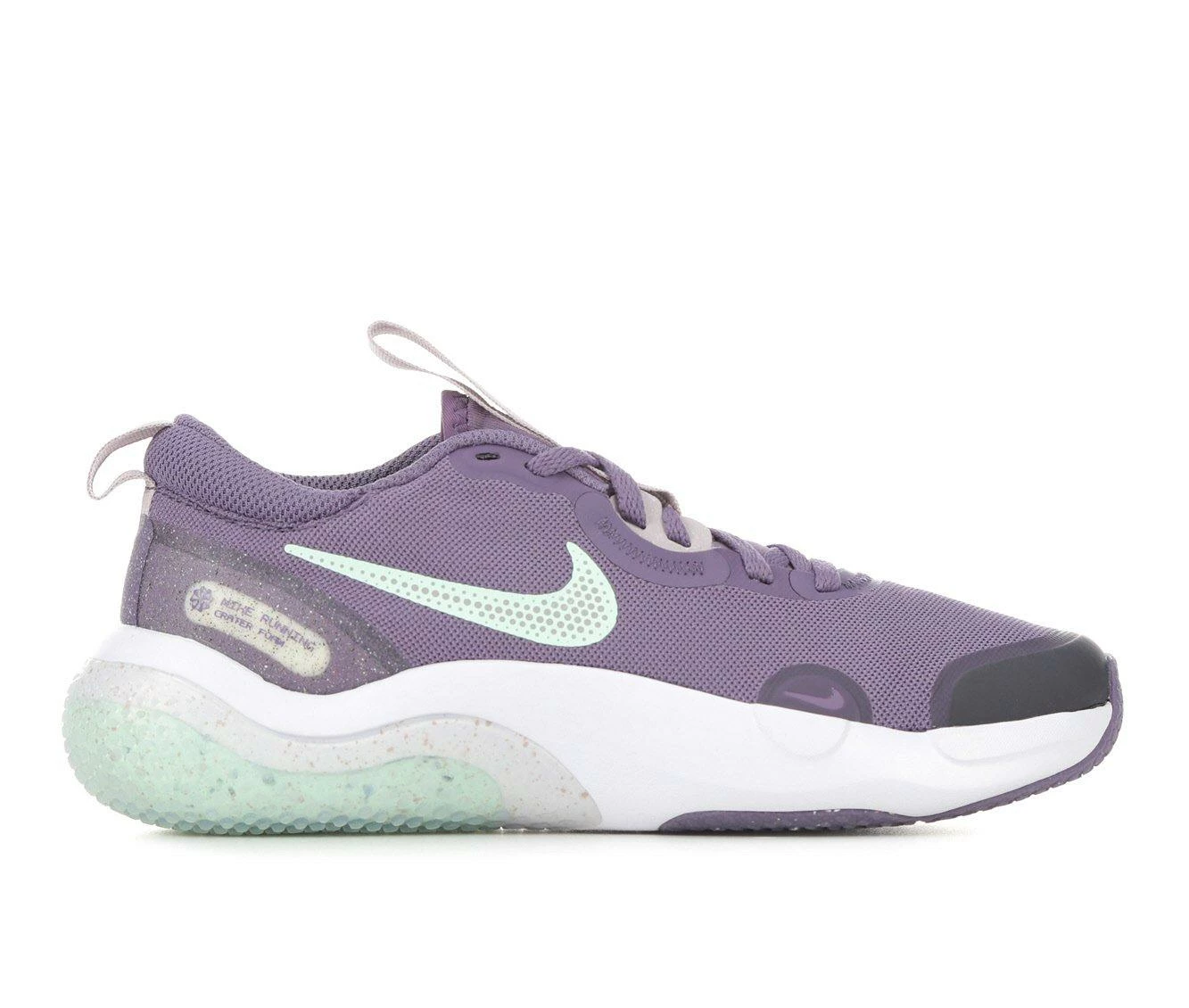Outlet 🌟 Girls' Nike Big Kid Explor Next Nature Sustainable Running 👟 Shoes Purple/mint/ash 👏 - Image 2