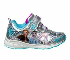 Hot Sale 👍 Girls' Disney Toddler & Little Kid CH18660 Frozen II 👟 Sneakers Silver/Blue 👍