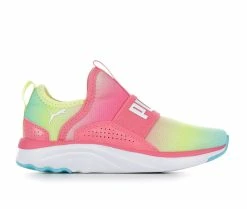 Discount 👍 Girls' Puma Little Kid & Big Kid Softride Sophia Slip-On Running 👟 Shoes Wht/Multi/Teal 👍