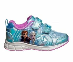 Outlet 😍 Girls' Disney Toddler & Little Kid CH87842C Frozen II Light-Up 👟 Sneakers Blue 💯