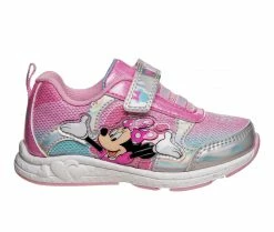 Best Pirce 😍 Girls' Disney Toddler & Little Kid CH89446C Minnie Mouse Light-Up 👟 Sneakers Silver/Pink 👍