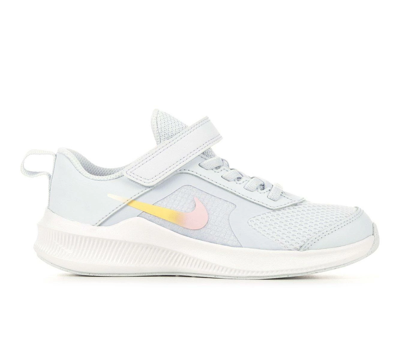 Outlet ๐ Girls' Nike Little Kid Downshifter 11 Special Edition Running ๐ Shoes Grey/Wht/Peach ๐ - Image 2