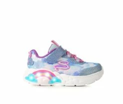 Top 10 ✔️ Girls' Skechers Toddler Rainbow Racer Light-Up 👟 Sneakers Blue 🔥