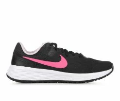 Hot Sale ✔️ Girls' Nike Big Kid Revolution 6 Sustainable Running 👟 Shoes Black/PinkFoam 🧨