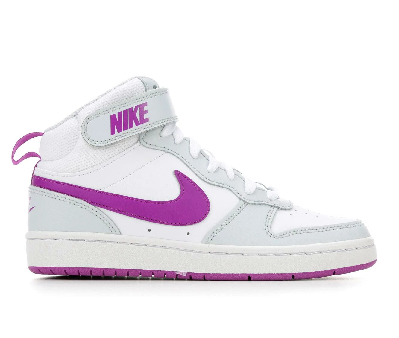 Outlet ๐ Girls' Nike Big Kid Court Borough Mid 2 ๐ Sneakers White/Ppl/Mint ๐ - Image 2
