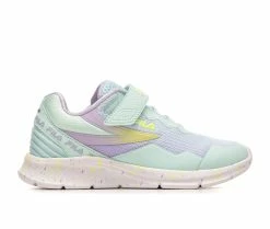 Buy ๐ Girls' Fila Little Kid & Big Kid Primeforce 7 Strap Running ๐ Shoes Aqua/Purp/Ylw ๐