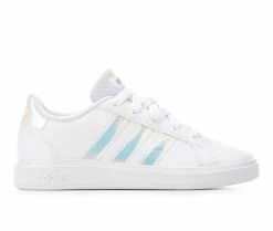 Best deal โ Girls' Adidas Little Kid & Big Kid Grand Court 2.0 Sustainable ๐ Sneakers Wht/Iridescent ๐