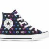 Top 10 👏 Girls' Converse Little Kid Chuck Taylor All Star Foil Heart Hi 👟 Sneakers Black/Multi ⭐