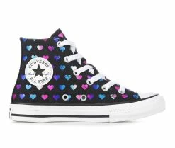 Top 10 ๐ Girls' Converse Little Kid Chuck Taylor All Star Foil Heart Hi ๐ Sneakers Black/Multi โญ