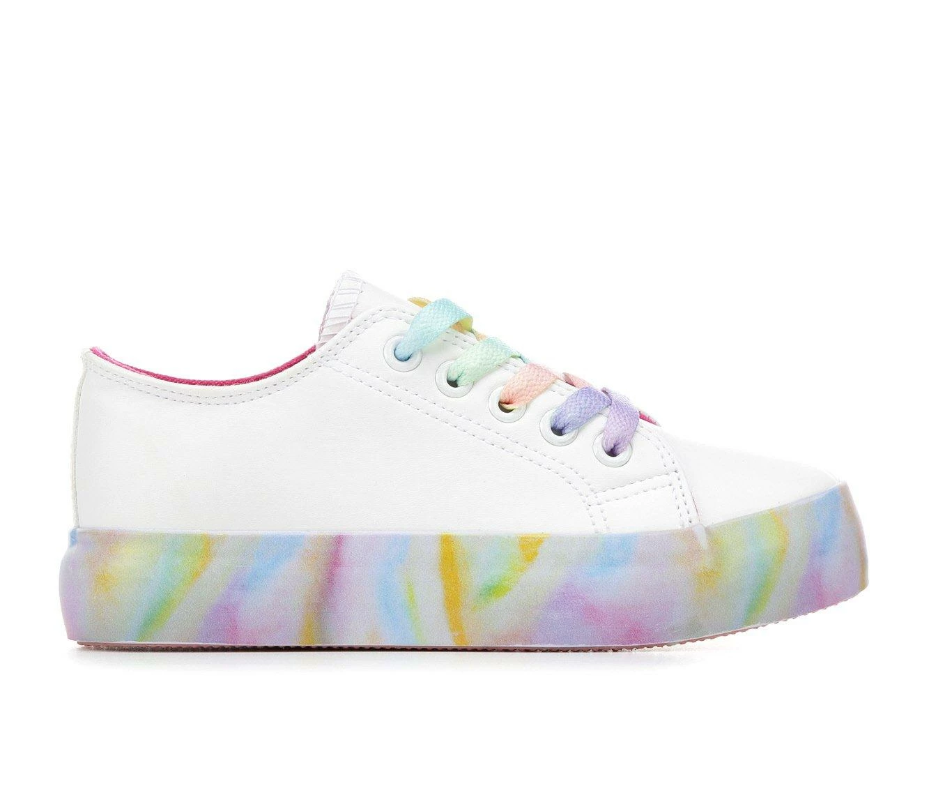 Coupon ๐ Girls' Paris Blues Little Kid & Big Kid Macie Platform ๐ Sneakers White/Tie Dye ๐คฉ - Image 2