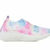 Outlet 🧨 Girls' Paris Blues Little Kid & Big Kid Jolie Slip-On Wedge 👟 Sneakers Tie Dye 🌟