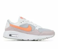 Wholesale 💯 Girls' Nike Big Kid Air Max SC Running 👟 Shoes Wh/Peach/Violet 🌟