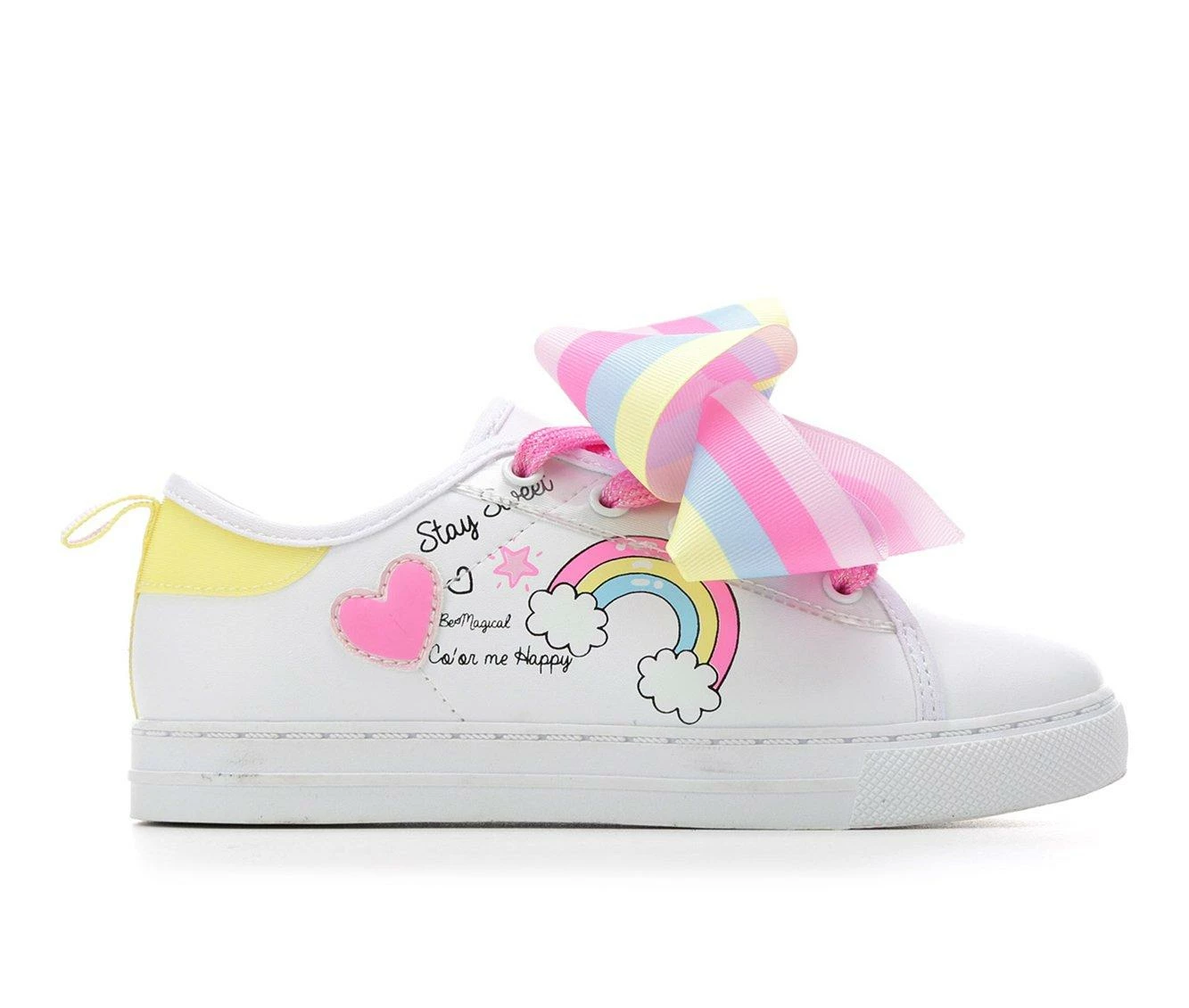 New π Girls' Nickelodeon Toddler & Little Kid & Big Kid JoJo Happy π Sneakers White π - Image 2