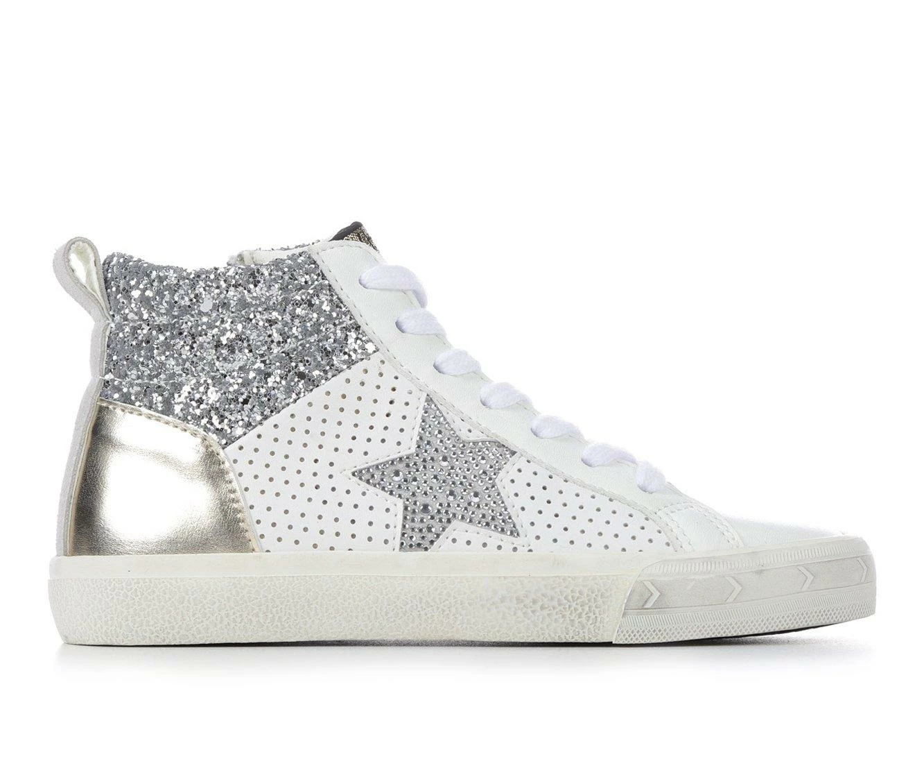 Cheap โญ Girls' VINTAGE HAVANA Little Kid & Big Kid Wilma Mid-Top ๐ Sneakers White/Silver ๐ฅ