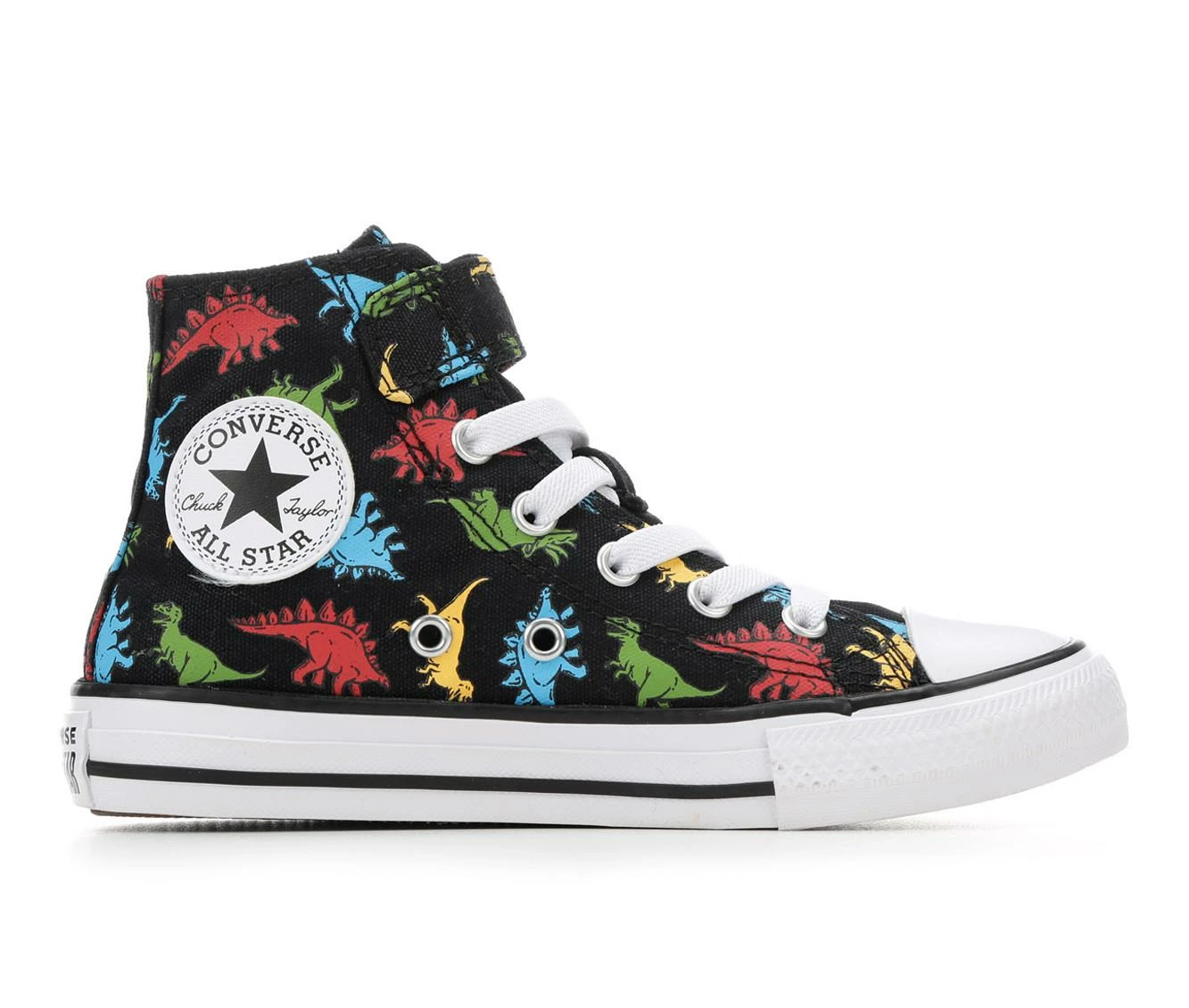 Cheap ๐ Kids' Converse Little Kid Chuck Taylor All Star Dino Mid ๐ Sneakers Blk/red//blue ๐ - Image 2