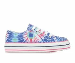 Best reviews of ✨ Girls' Paris Blues Little Kid & Big Kid Molly Platform 👟 Sneakers Blue Tie Dye 👍