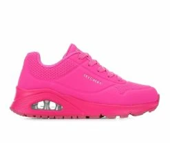 Buy 😍 Girls' Skechers Little Kid & Big Kid Uno Gen 1 Wedge 👟 Sneakers Hot Pink 🤩