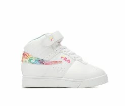 Budget 👏 Girls' Fila Toddler Vulc 13 Rogue Tie-Dye High-Top 👟 Sneakers Wh/Mlti/Paisley 🛒