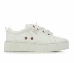 Cheap ๐ Girls' Roxy Little Kid & Big Kid Sheilahh Platform ๐ Sneakers White Smooth ๐