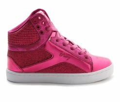 Deals 😍 Girls' Pastry Toddler & Little Kid Pop Tart Glitter High Top 👟 Sneakers Fuchsia 🎉