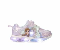 Cheapest 🛒 Girls' Disney Little Kid & Big Kid Frozen 21 Light-Up 👟 Sneakers Blue/Lilac ❤️
